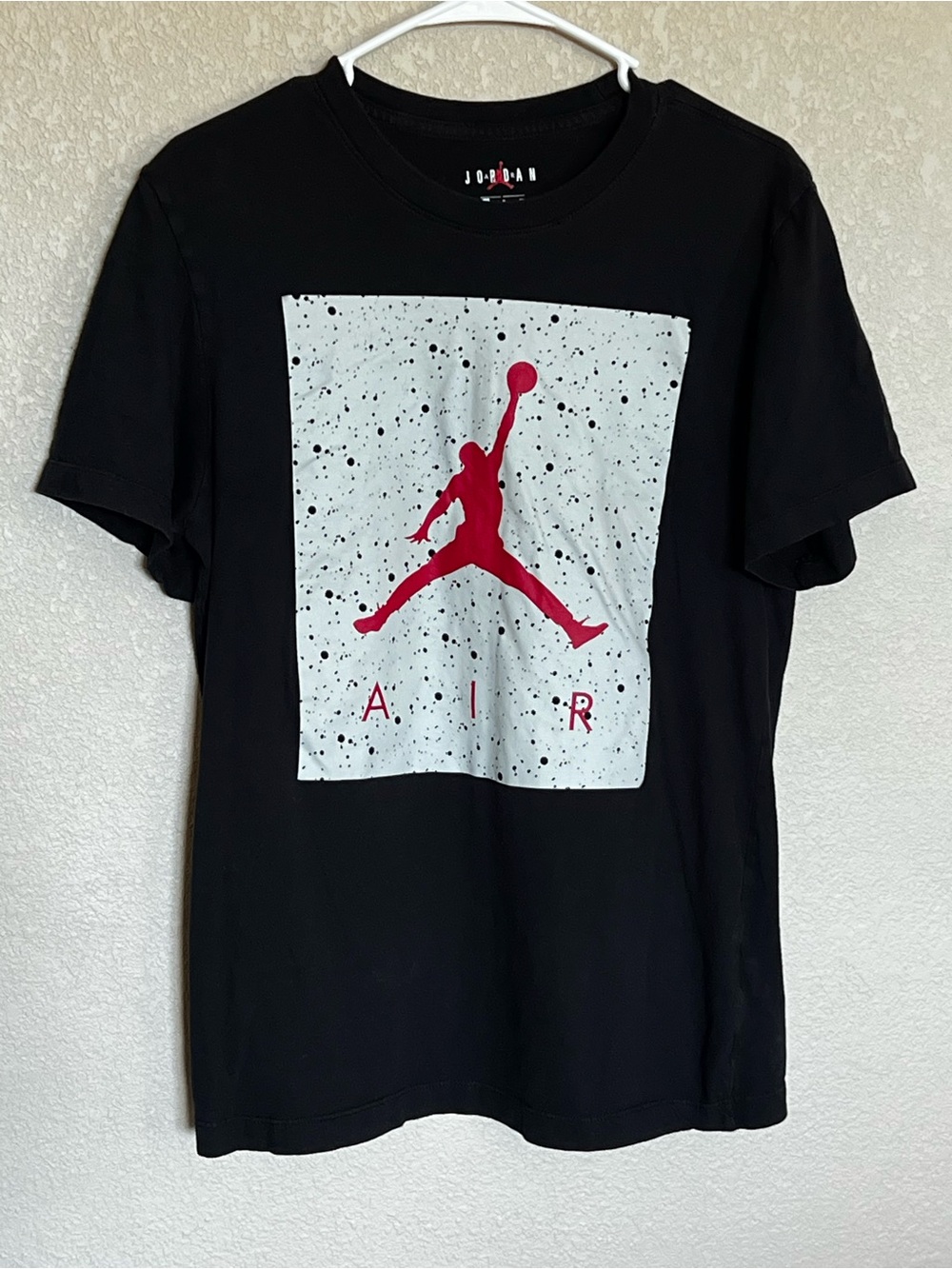 Air Jordan Jumpman Poolside Graphic T-Shirt Speckle Red Gym Logo Tee